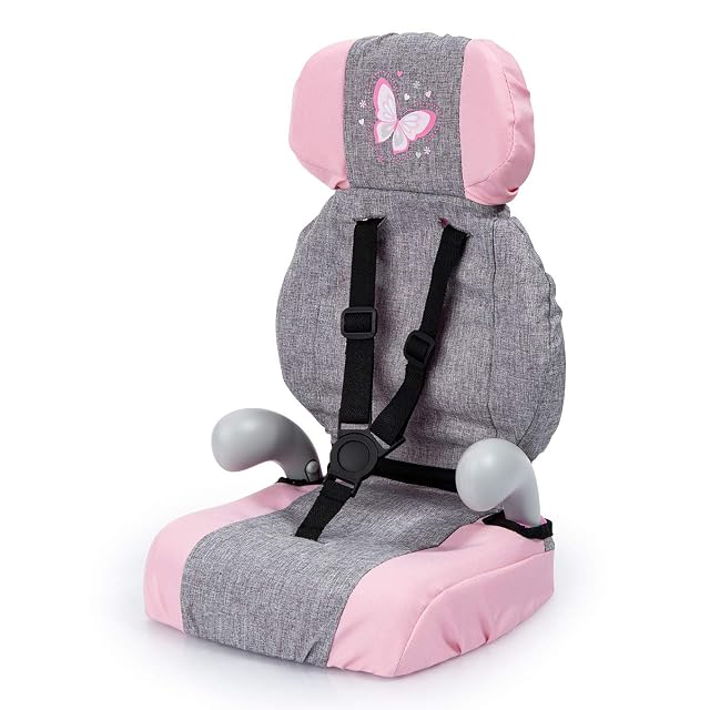 Bayer Design- Silla de Coche, Accesorios de Muñeca, Comcinturón, Moderno, Color Gris