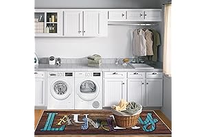 Laundry Room Rug Runner 2X6Ft Long Laundry Mat for Floor Thin Wood...
