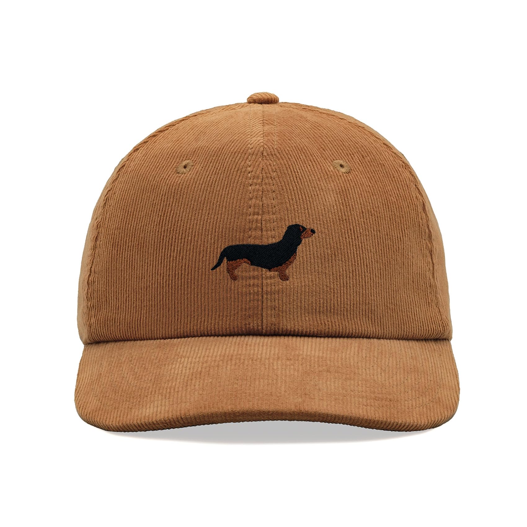 Dachshund Sausage Dog Corduroy Baseball Cap Vintage Unisex Dad Hat Adjustable Dog Lover Camel