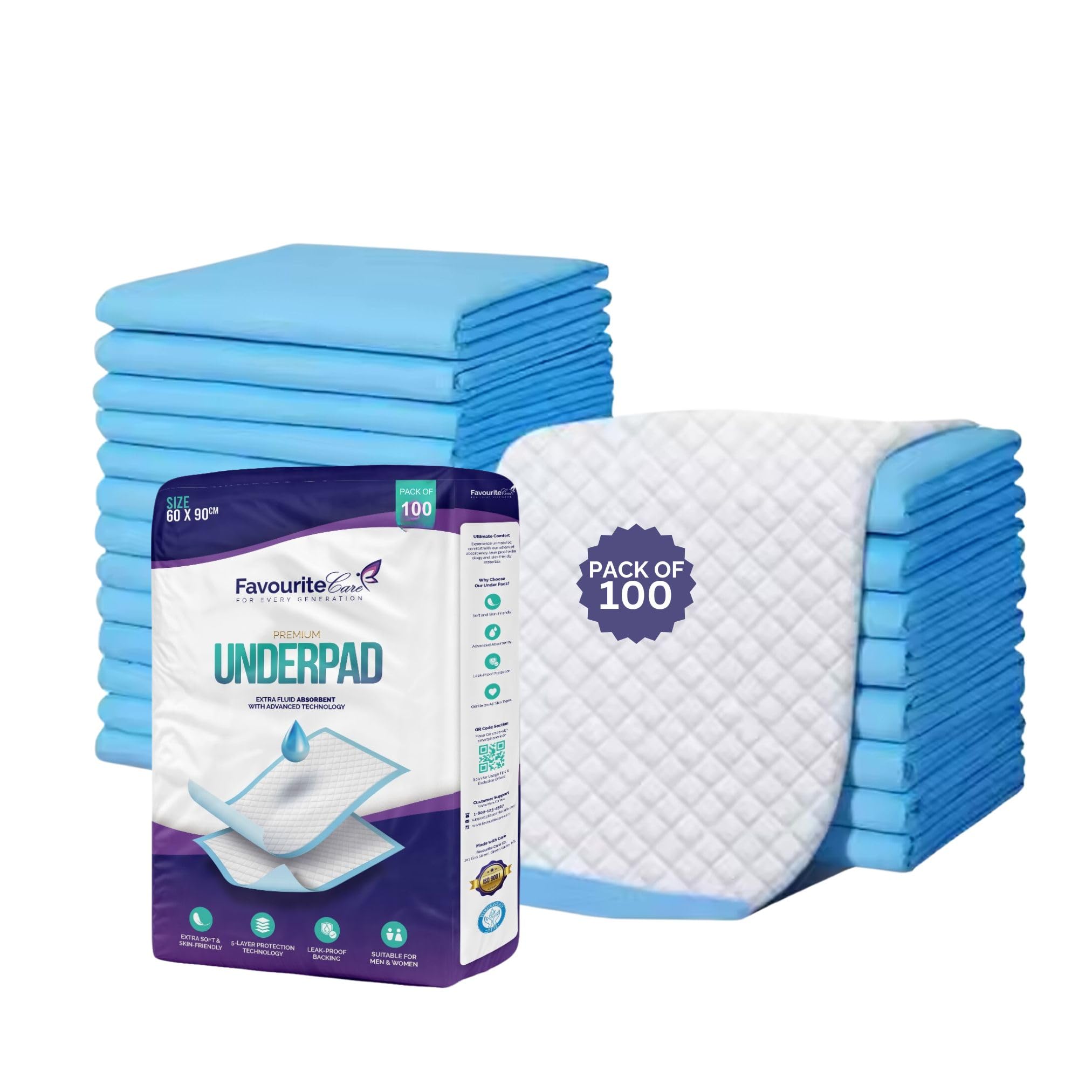 Favourite Care Disposable Underpads 60x90 cm Large – Cheap Offer Adult Bed Protection Sheets”Pack of 100-image-18