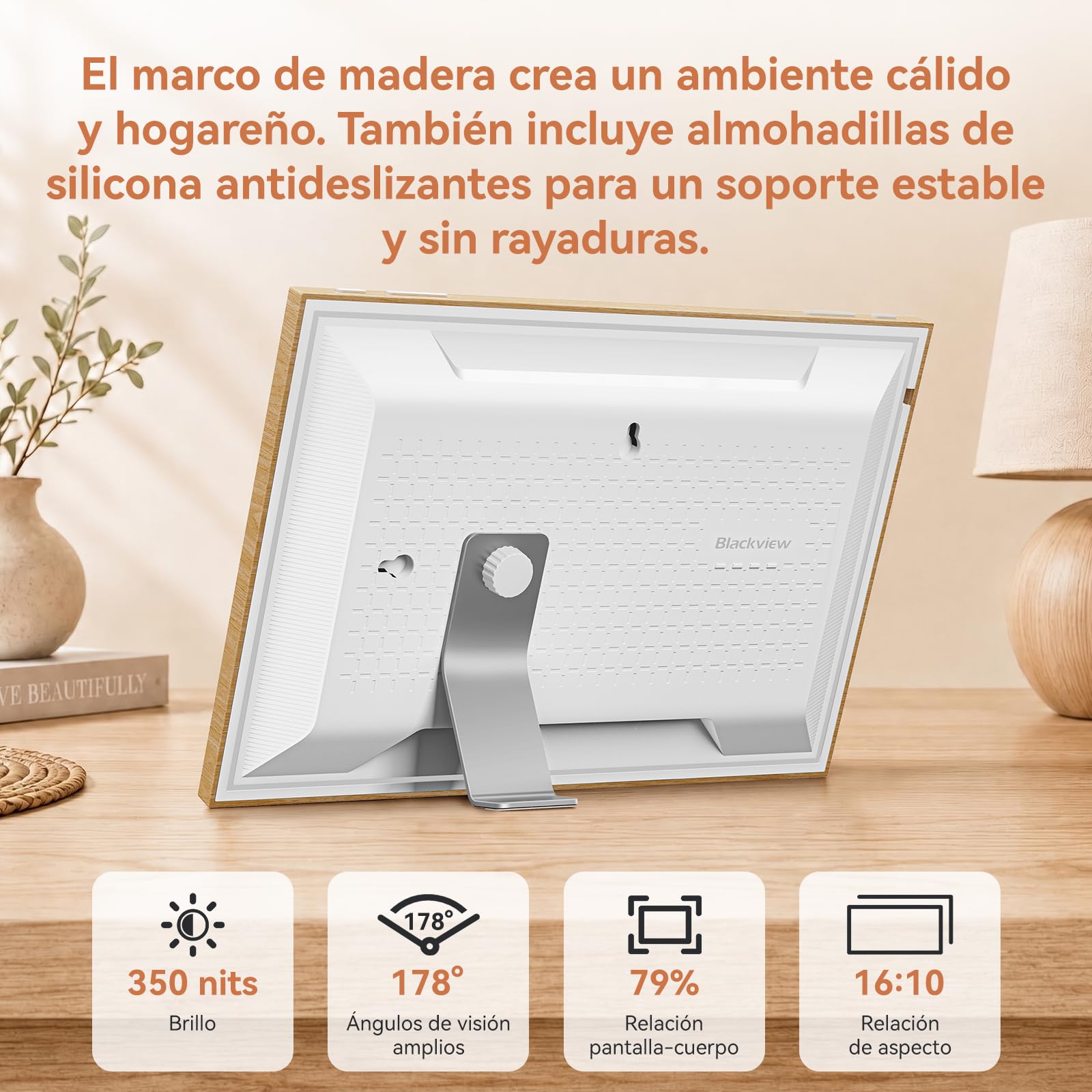 Blackview Calendario Digital 10,1" para Hogar y Oficina – Organizador Familiar Multifunción con Reloj, Planificación Semanal y Mensual, Inicio Completo y Agenda, Sync iCloud/Google/DK Calendar