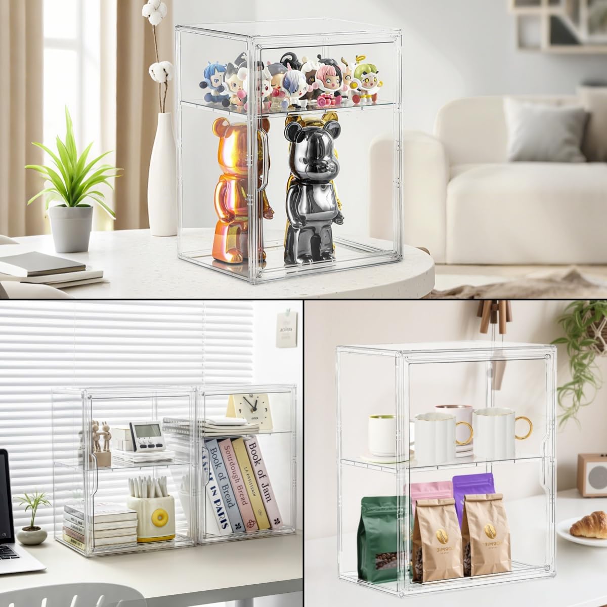 Acrylic Display Case patible with Labubu MART, Clear