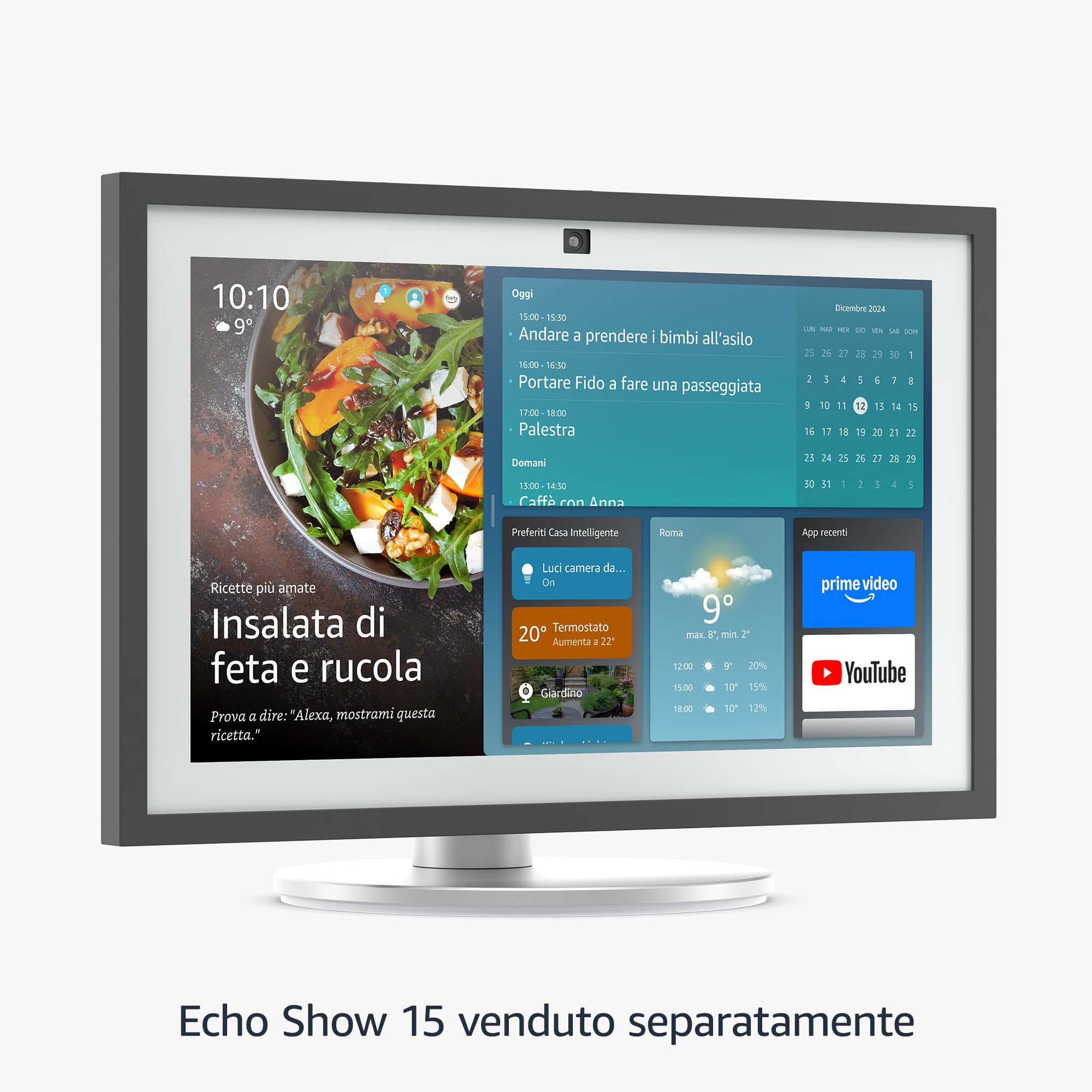 Supporto premium regolabile di Amazon | Per Amazon Echo Show 15 (venduto separatamente)