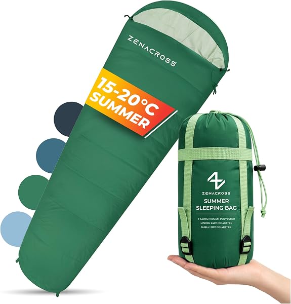 Letni Śpiwór Dla Dorosłych – Kompaktowy I Ultralekki Śpiwór Pojedynczy (900 g) – Śpiwory Na Kemping, Wędrówki I Festiwale