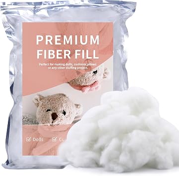 200g/7oz Polyester Poly Filling Stuffing, 1.8oz-1.21 lb Premium Fiberfill Polyfill Stuffing for Stuffed Animals, High Resilience Fiber Fill Stuffing for Crafts, Crochet Stuffing