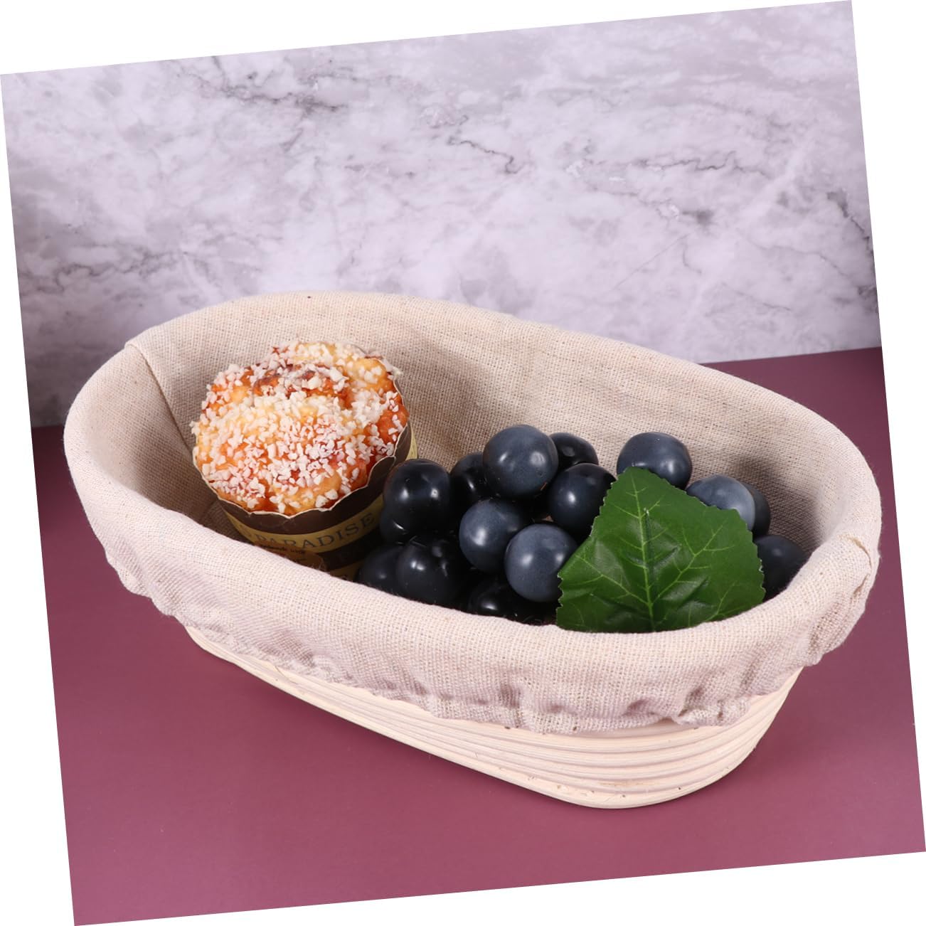 2 Sets Oval Rattan Bread Proofing Baskets with Removable Fabric Liners Natural Woven Banneton Sourdough Dough Rising Containers for Home Bakers Smooth Surface Easy to Clean