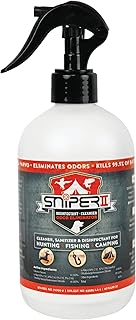SNiPER II Disinfectant Cleanser and Odor Eliminator, Cleaner for Outdoor Disinfecting Purposes, Use for Hunting, Fishing, and Camping, 16 Ounce Spray Bottle