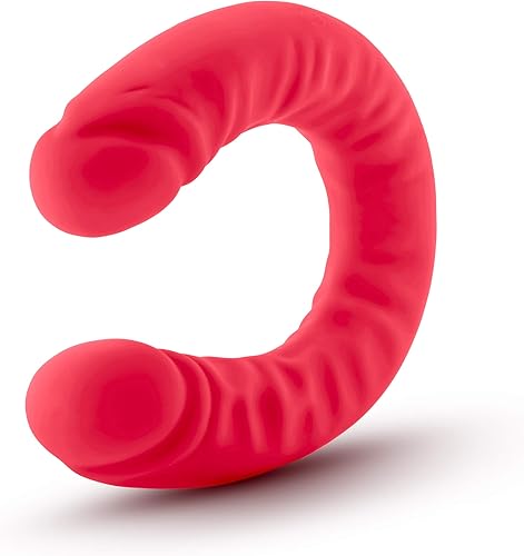 Miniatura 5 de Blush Novelties Ruse Platinum Curado Ultrasilk Purio - Consolador de doble cabeza de silicona, curado de 18 pulgadas, doble penetración DP realista,