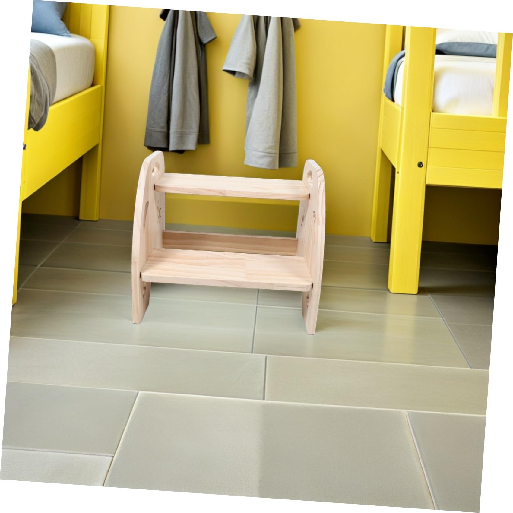 Taburete de Madera para Niños con 2 Escalones 38x32x32 Cm