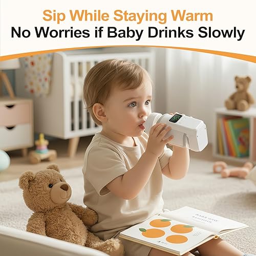 Miniatura 7 de Calentador portátil de botellas de viaje al aire libre, leche materna y fórmula que mantiene la leche caliente mientras se alimenta, control de