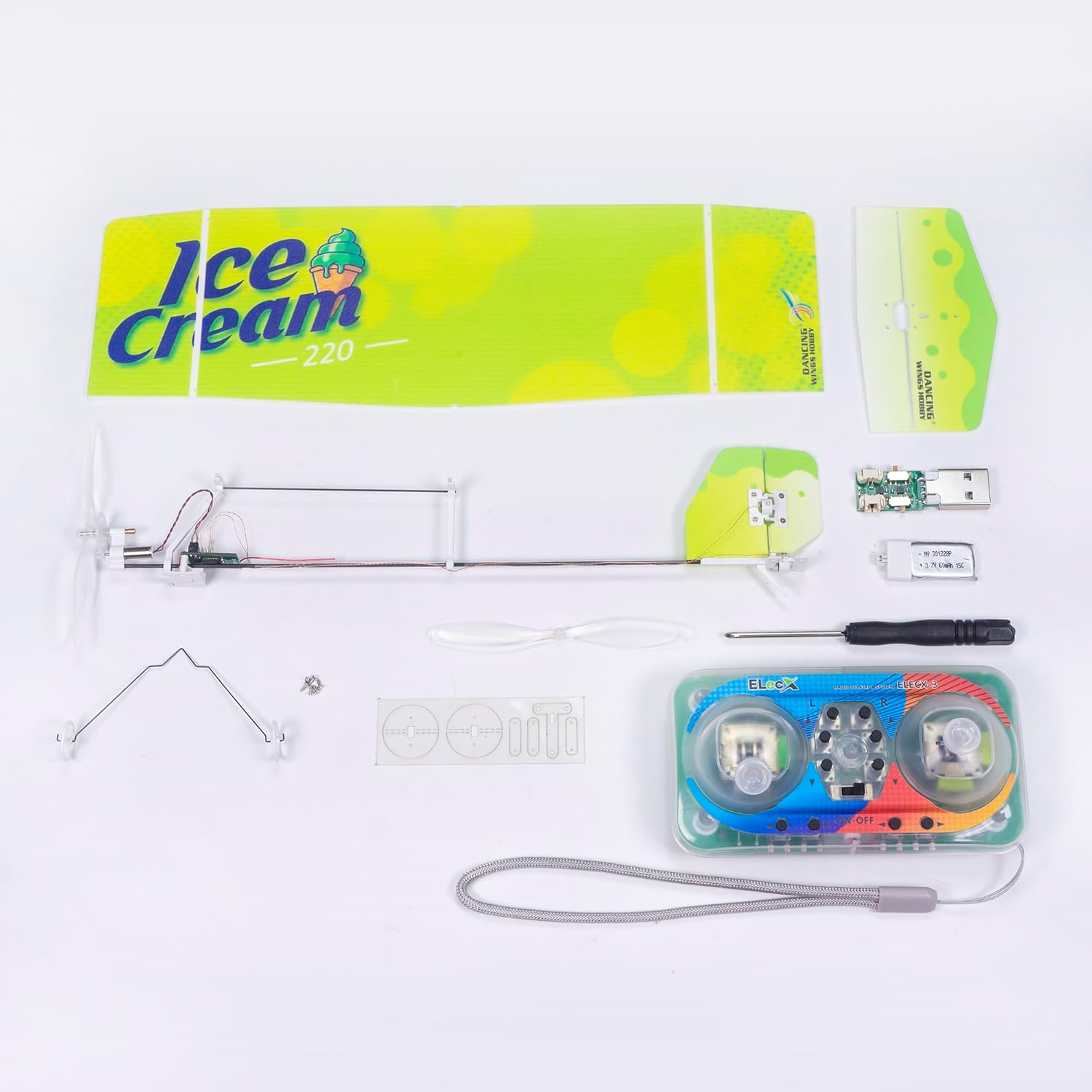 RC Indoor Backyard KT Foam Airplane ICE Cream Full Set