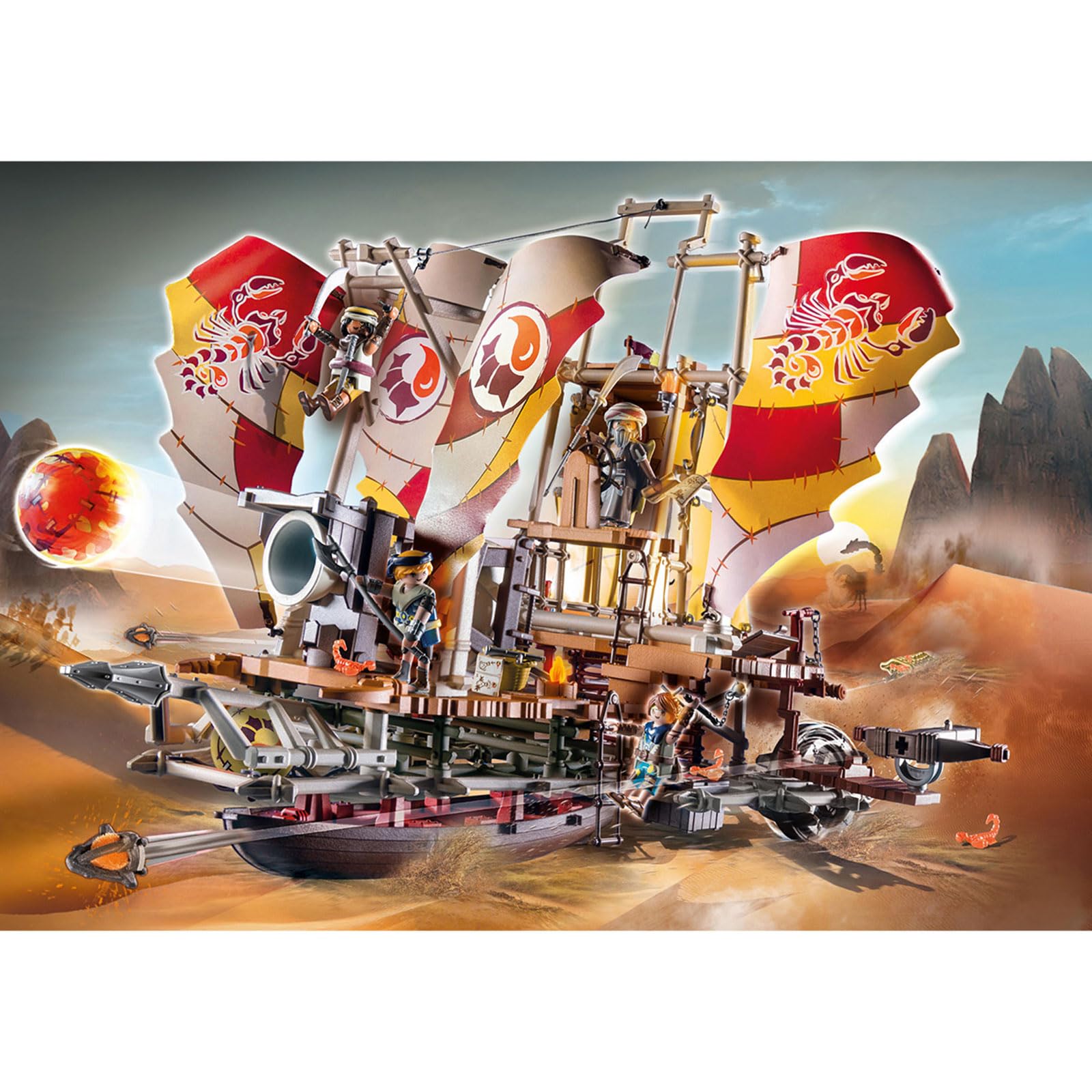PLAYMOBIL Novelmore 71023 Sal'ahari Sands - Veliero del Deserto, Giocattoli per bambini dai 5 anni