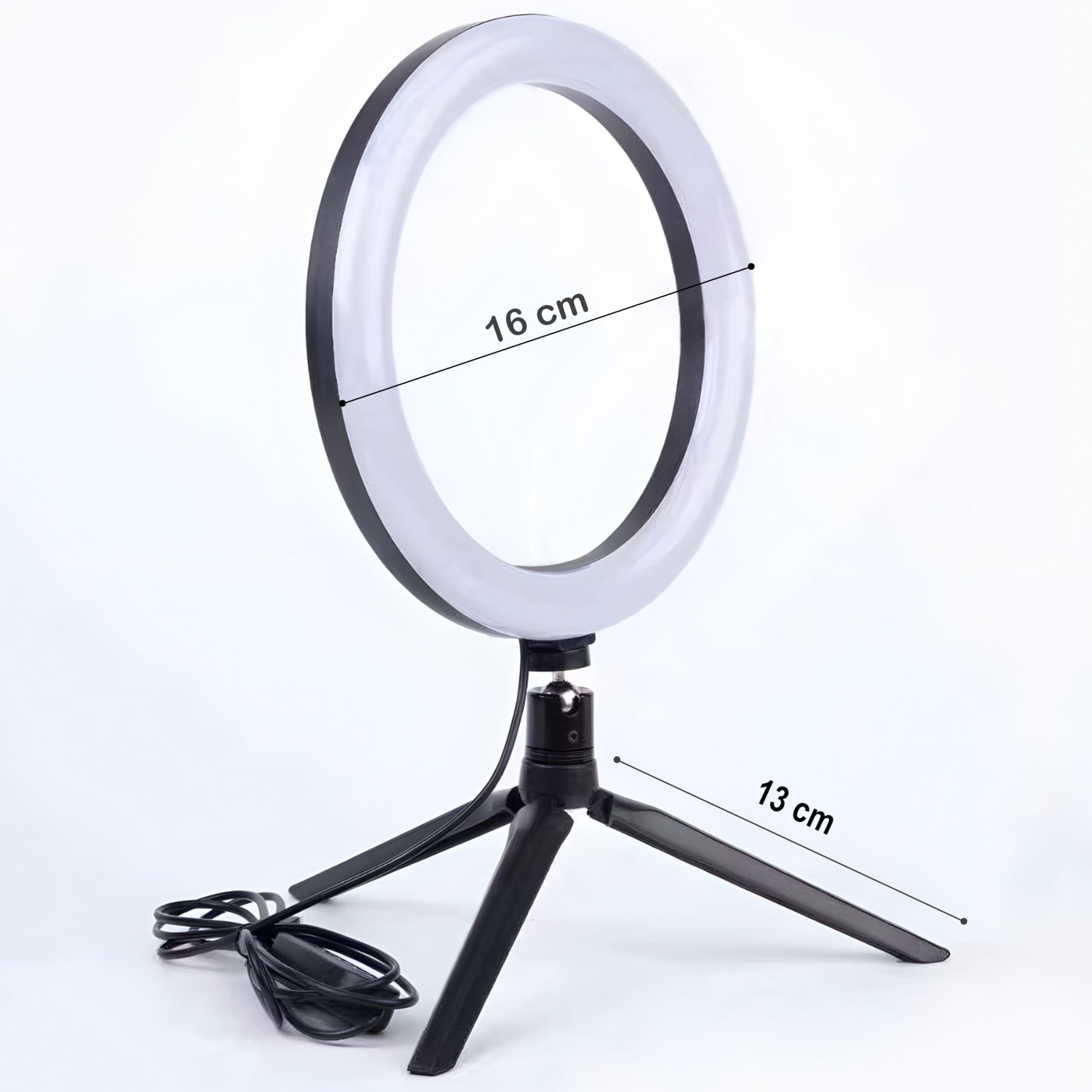 Retoo Luce ad Anello LED Ring Light per Selfie Staffa Triangolare 3 Modalità Illuminazione Trucco Fotografia Video Live Streaming Smartphone