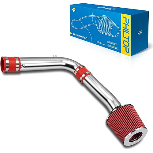 PHILTOP Cold Air Intake Kit System Compatible with 1995-2002 HONDA ACCORD 2.7L/3.0L, 1999-2003 ACURA TL/CL 3.2L V6, High Performance, Red