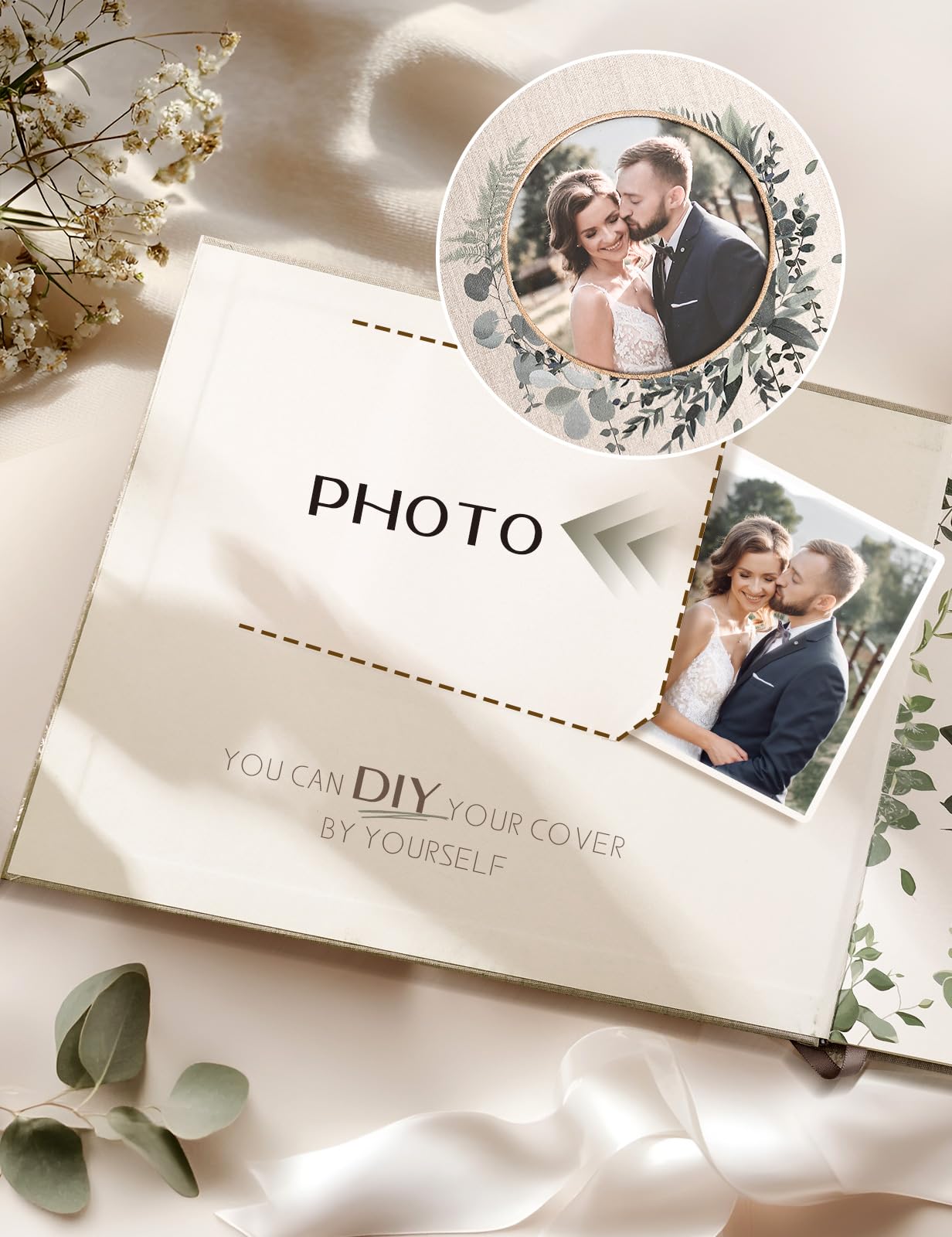 molekaus Libro degli ospiti per matrimonio, copertina rigida, 20,3 x 25,4 cm, 100 pagine