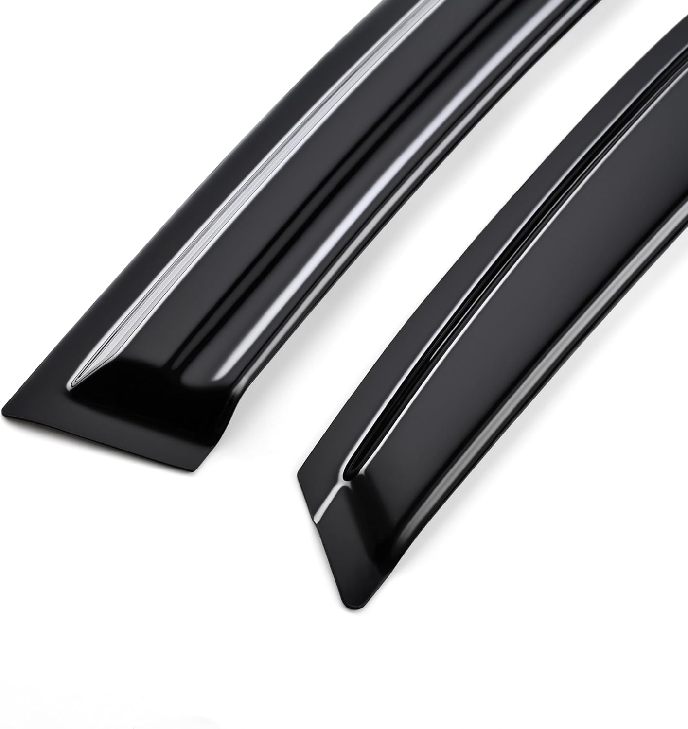 Tape on Wind Noise Reduction Rain Guards for 2016-2021 Honda Civic, 4-Piece Side Window Visors, UV Resistant & Weatherproof, No Drill Installation