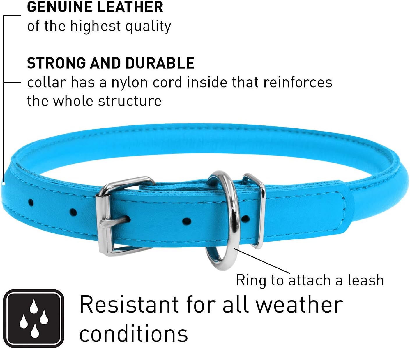 amazon rolled leather dog collar