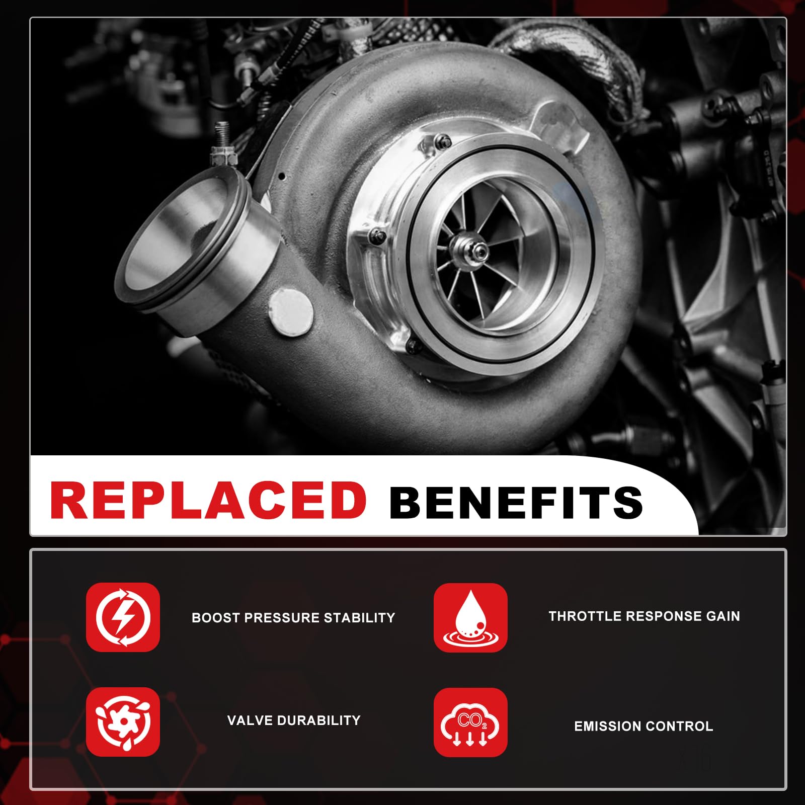 Boskavalo Turbocharger Diverter Bypass Valve Replacement for A3 A4