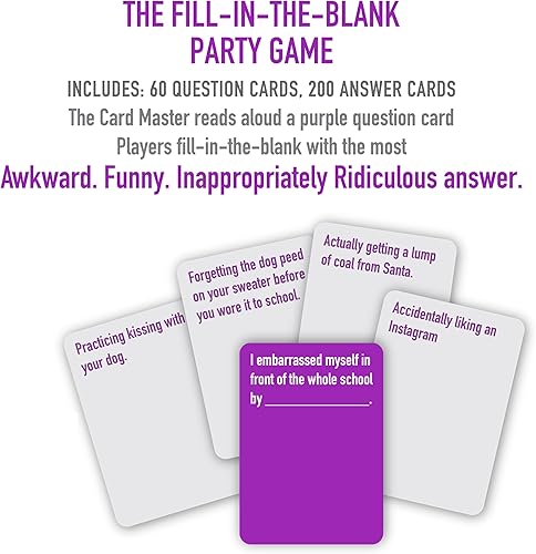 Miniatura 2 de SCS Direct Inappropriate Minds - Divertido juego de fiesta para llenar en blanco para la mayoría de la familia - 60 tarjetas de preguntas y 199