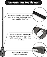 Vista 4 de Stanbroil Encendedor Universal de Troncos de Gas con Mezclador para Chimeneas de Leña que Queman Gas Propano