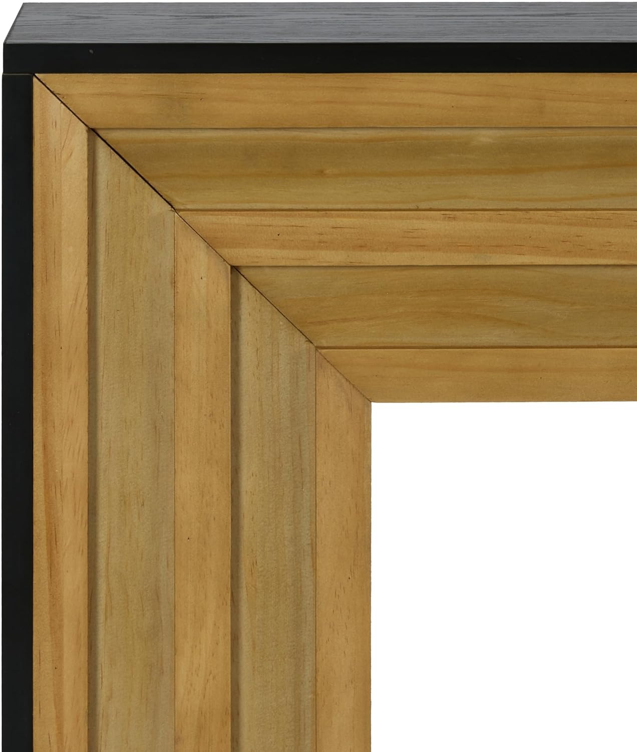 SSLine Wood Console Table Modern Elegant 47" Rectangular Entryway Table with Fluted Design Narrow Long Hallway Foyer Table for Living Room Entrance,Black Natural