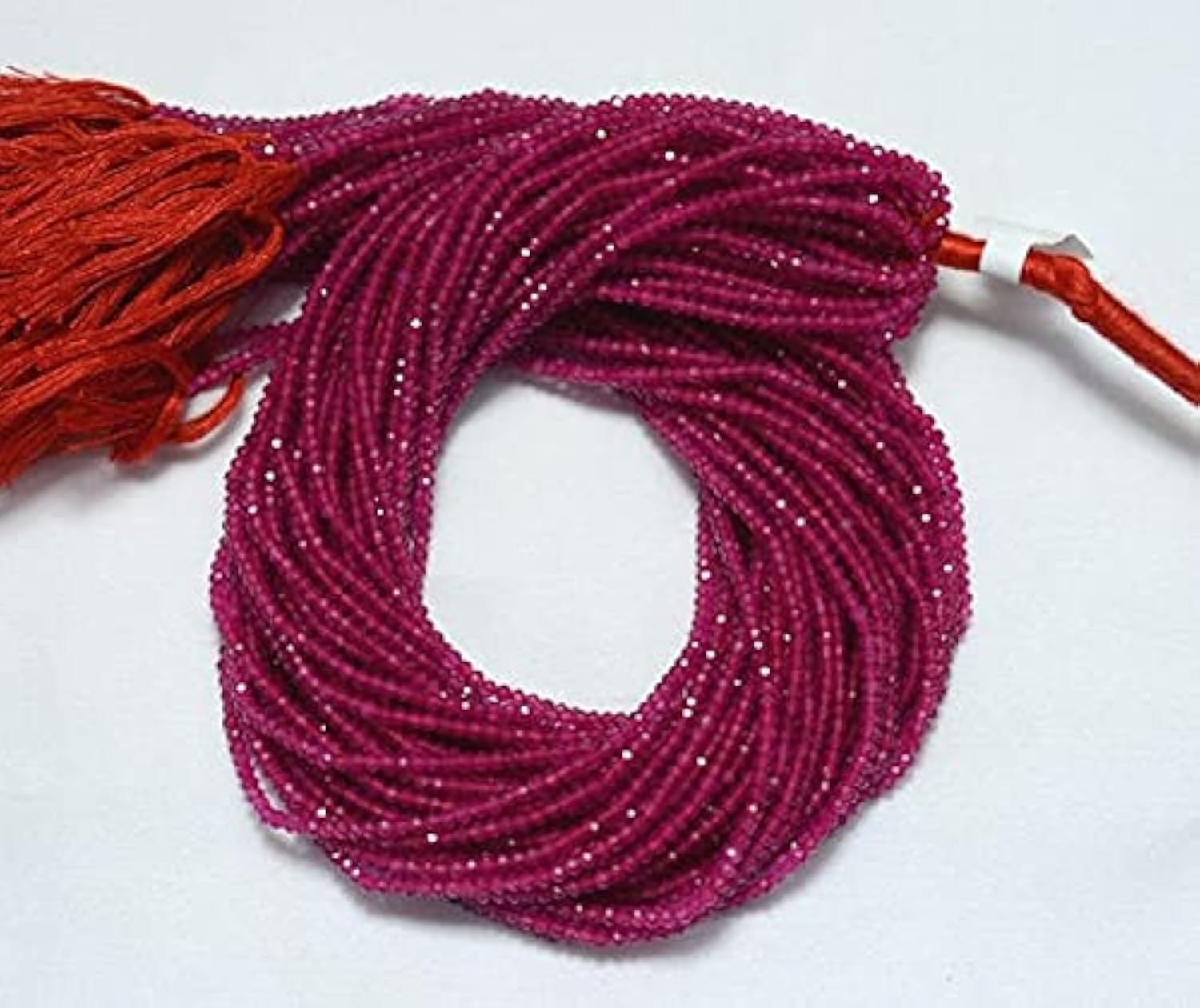 Perles en calcédoine rose LKBEADS micro facettées de qualité gemme pour bijoux haut de gamme