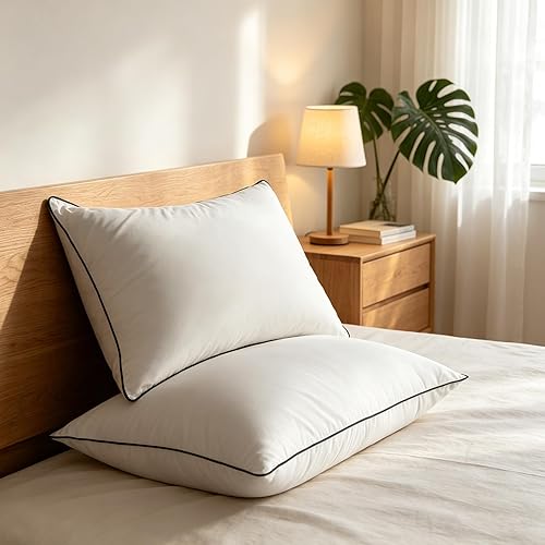 HYVIF Down Pillows Breathable Cotton Shell Cover,Luxury Hotel Collection Bed Pil