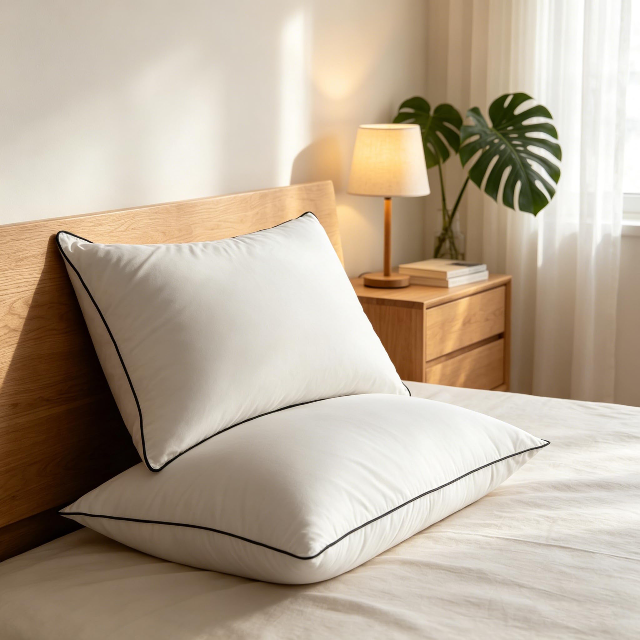 Photo 1 of ***FACTORY SEALED ***
HYVIF Down Fiber Pillows King Size, Luxury Hotel Collection Soft Fluffy Bed Pillows for Side and Back Sleepers,Breathable Cotton Shell Cover, Gusseted Sleeping Pillows for Stomach Sleepers