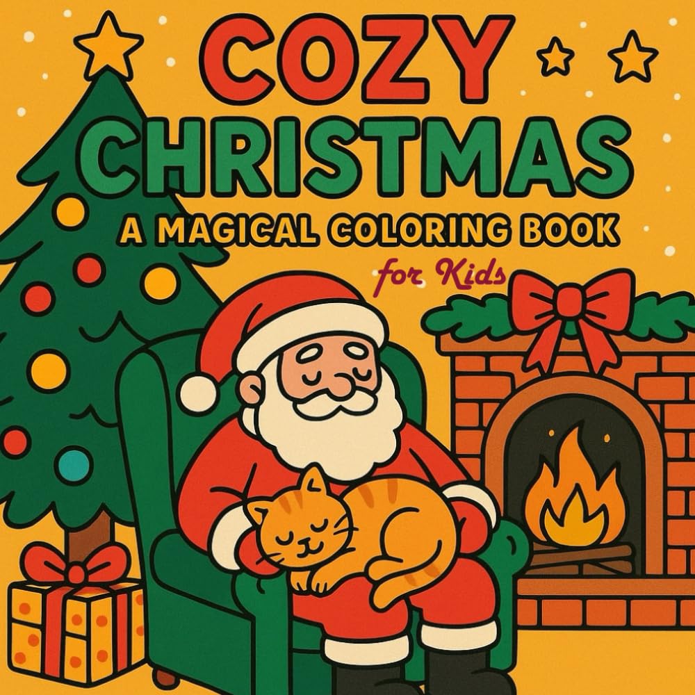 Cozy Christmas: A Magical Coloring Book: A Cute and Fun Christmas Coloring Book for Kids with 50 Adorable and Friendly Illustrations