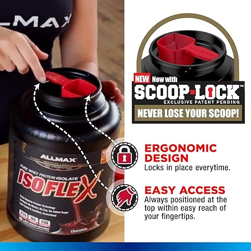 Miniatura 5 de ALLMAX ISOFLEX Enfriador, sensación de melocotón cítrico - 1 libra - 0.95 oz de proteína por cucharada - Cero grasa y azúcar - 99% libre de lactosa