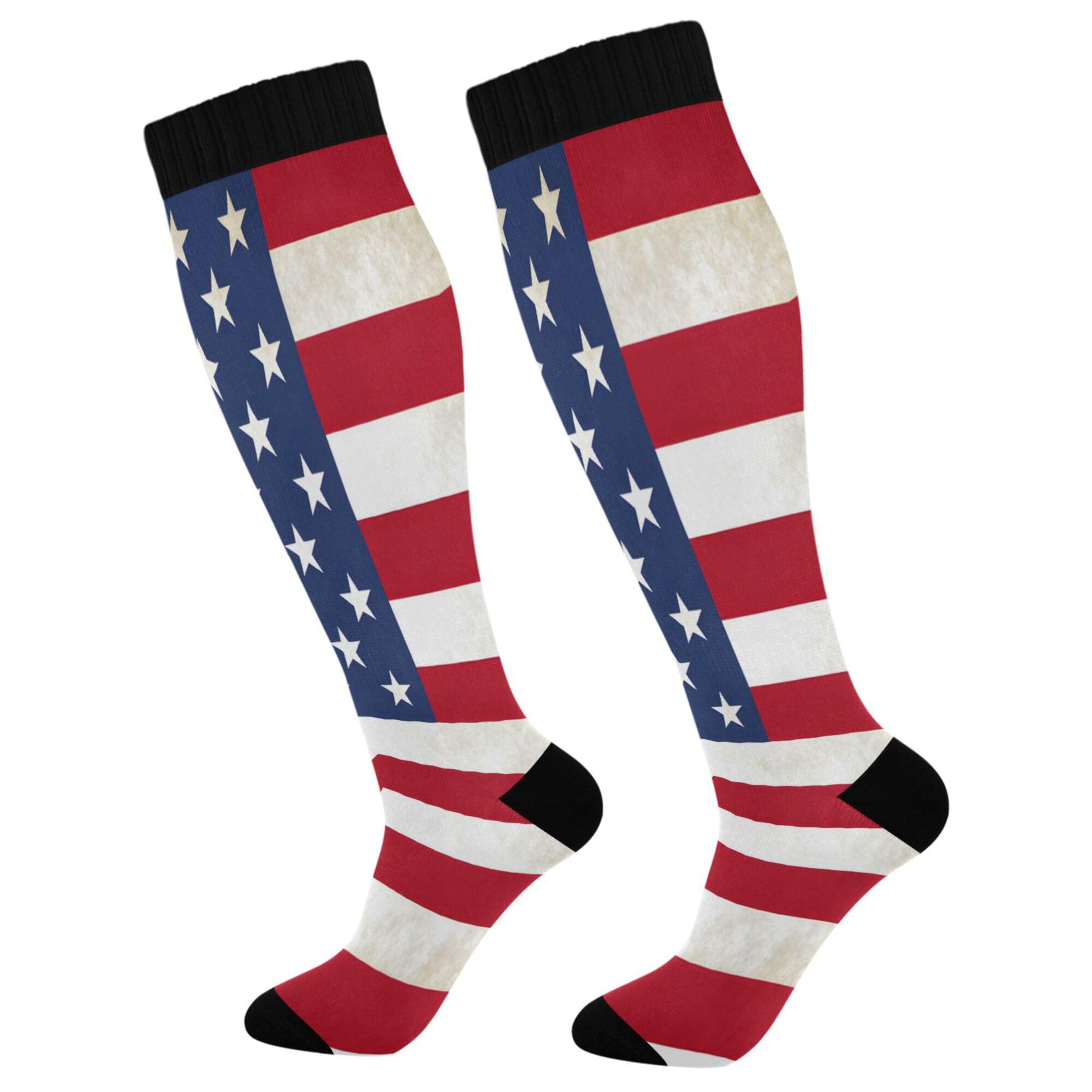 Fashion Cute Socks for Men and Women Knee High Compression Socks Support for Sport Running Hiking Fitness Casual at Home