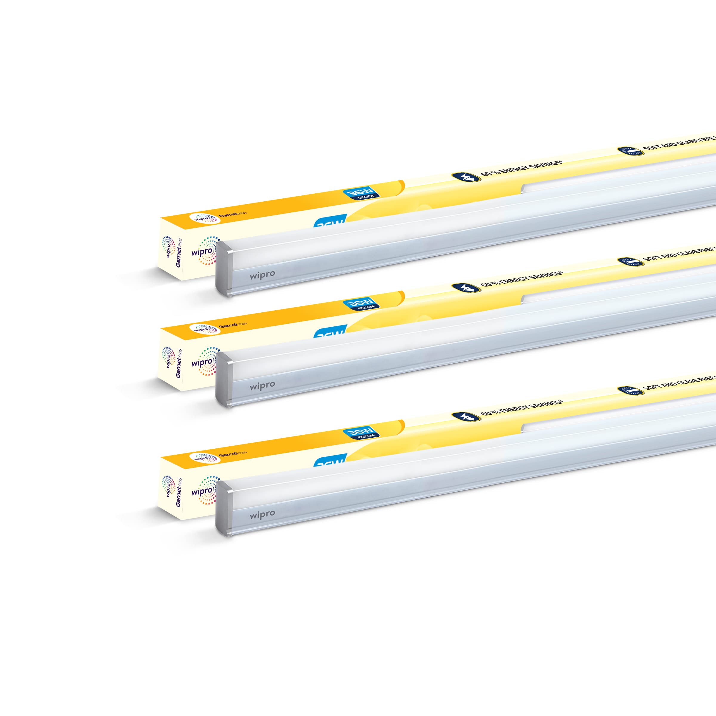 wipro Garnet 36W Aluminium LED Batten for Home & Office | Bright & Energy Efficient Tubelight |Aluminium heat sink | Cool Day Light (6500K) with 4000 lumen|Batten for Commercial use |4Feet, Pack of 3 (B0BN24KLSZ) Amazon Price History, Amazon Price Tracker