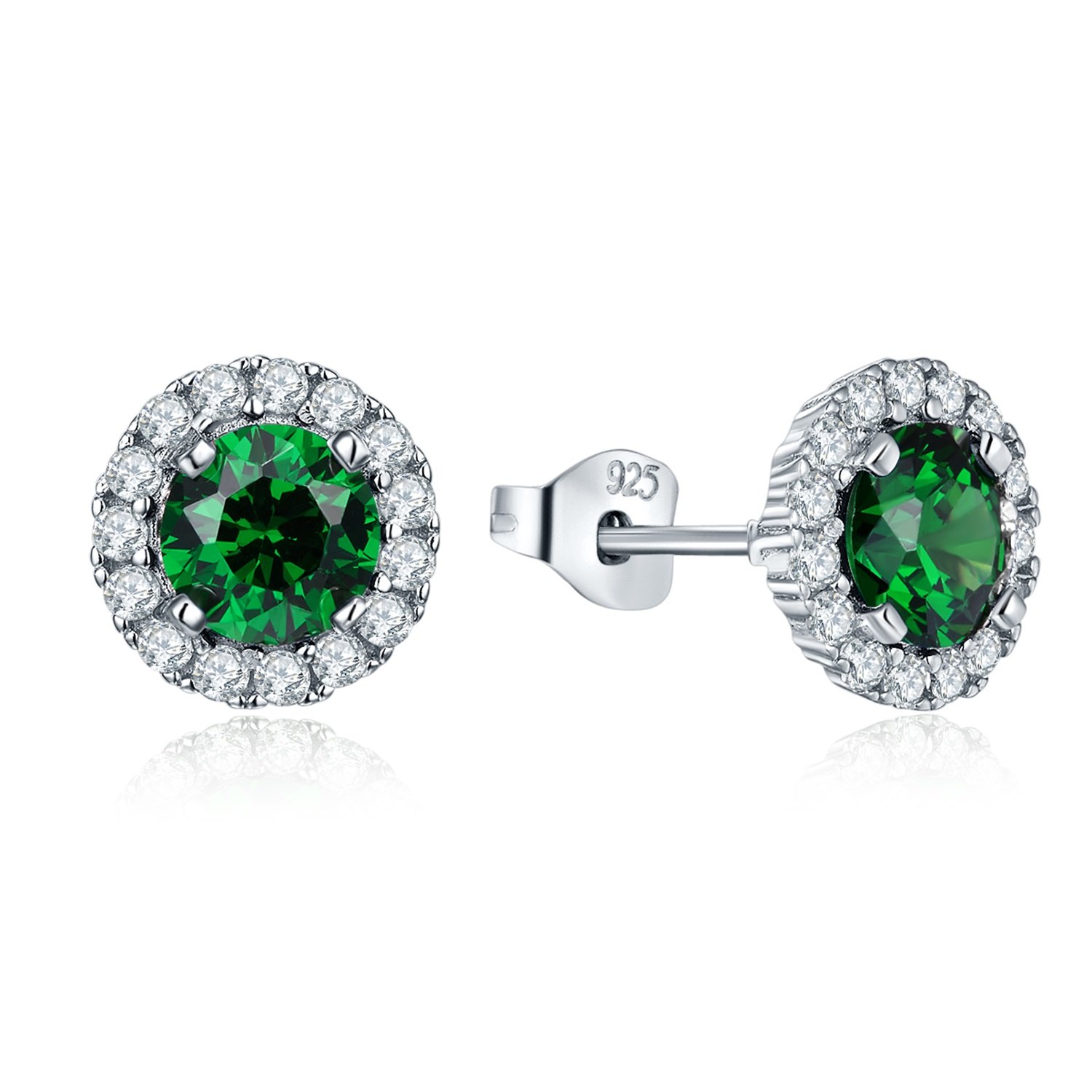JO WISDOM Pendientes Plata 925 Mujer con Circonita Cúbica AAA