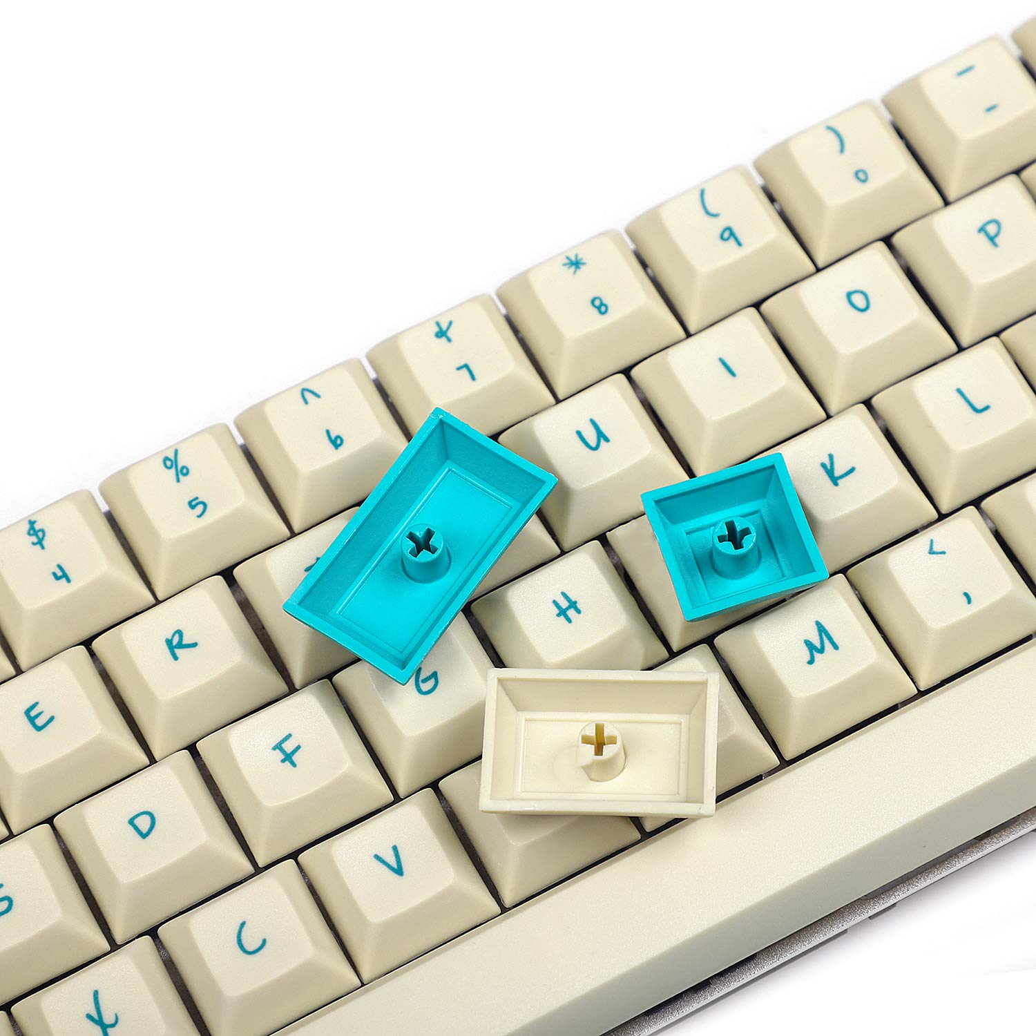 YMDK Cute DSA Keycaps PBT Dye Sub Hawaii Key caps for MX Mechanical Keyboard GK61 64 68 Tada68