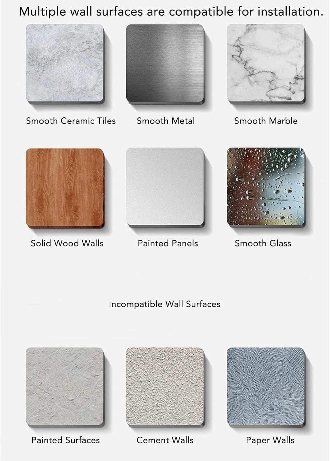 Yctze Wall Mounted Clothes Drying Rack, Retractable Laundry Drying Rack Space Saving Laundry Hanger Dryer Rack with Suction Cup for Bedroom Balcony Bathroom, Gray (Tri Fold