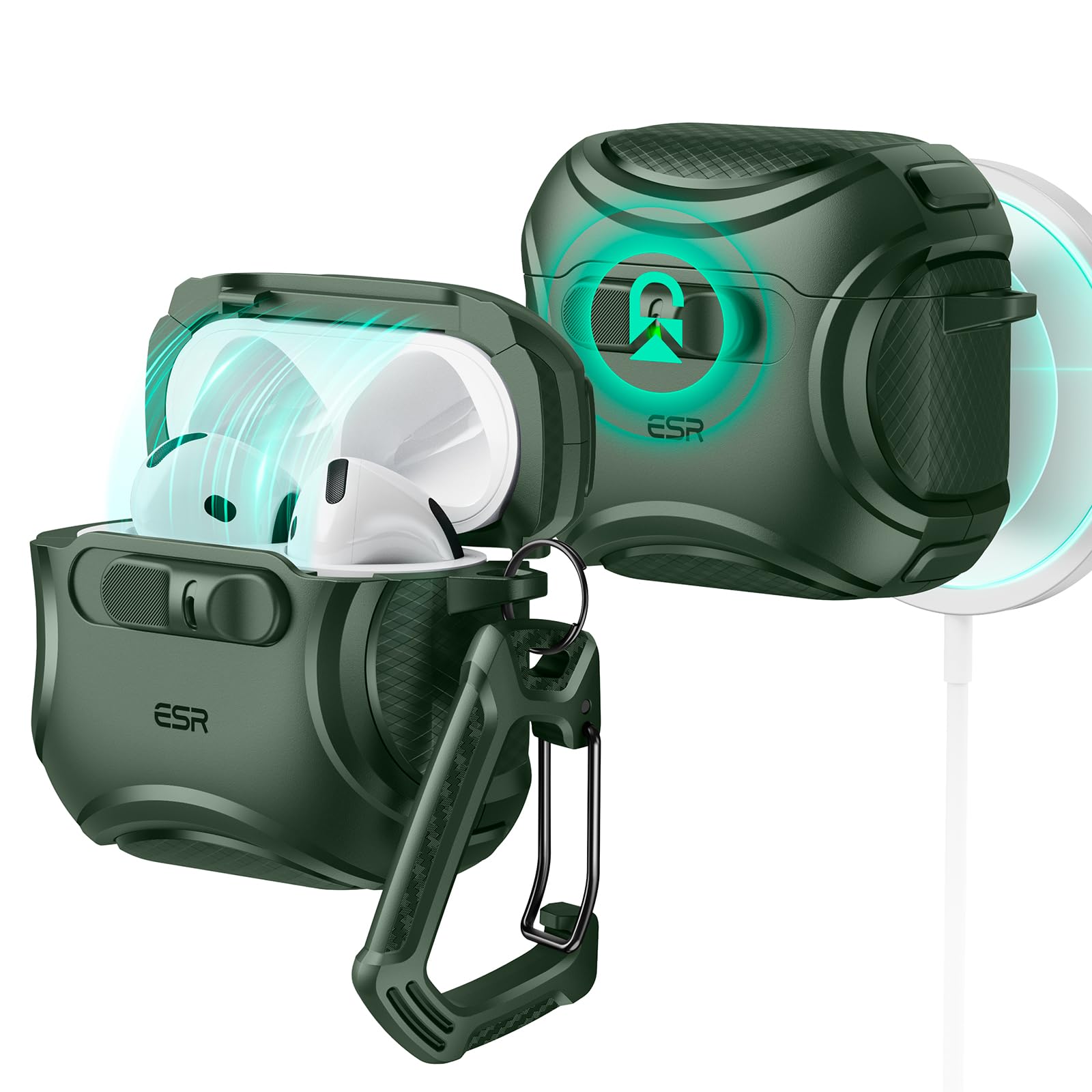 Amazon | ESR AirPods 4 ケース(HaloLock) AirPods 第4世代 ケース