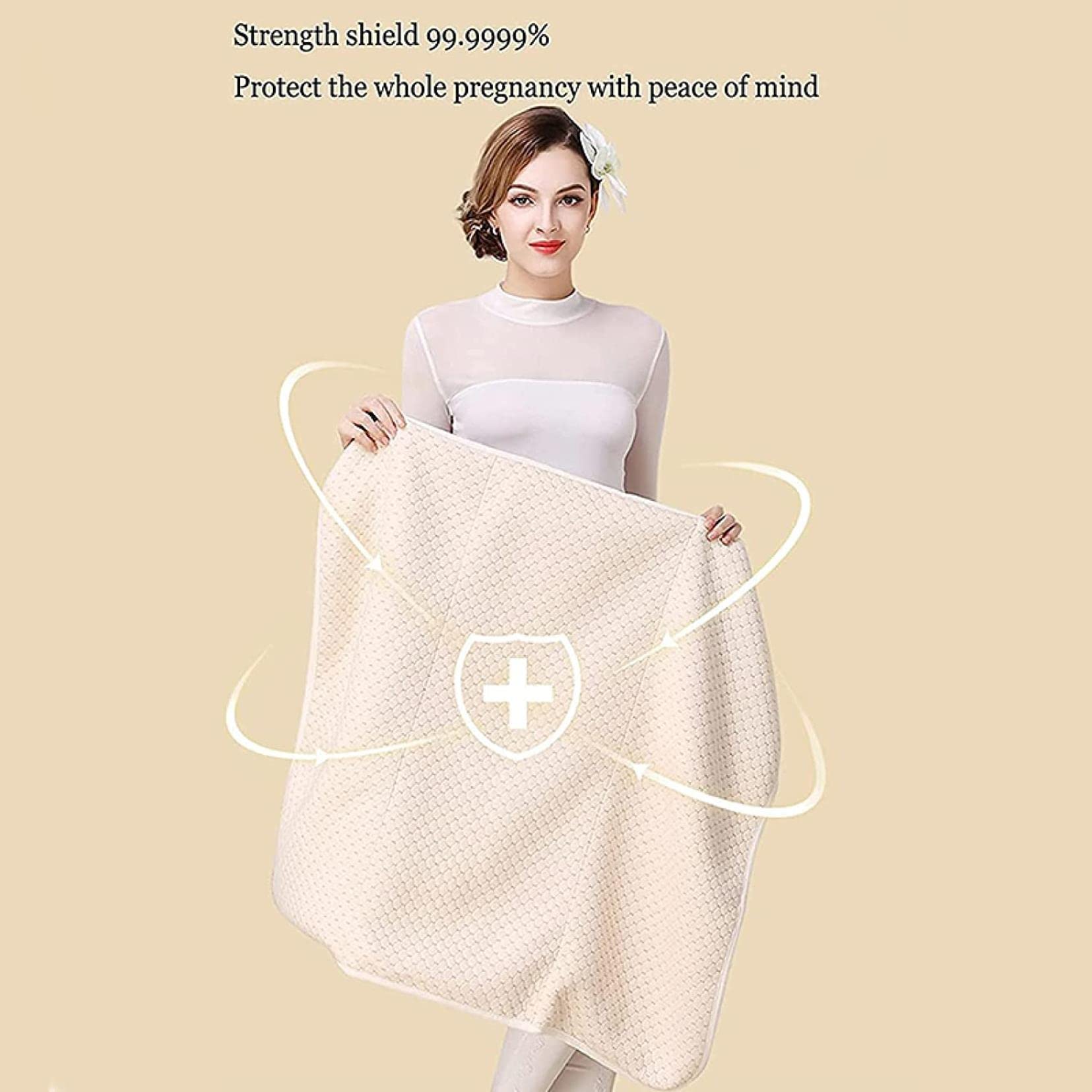 Couverture Anti-Rayonnement en Fibre;Argent EMF, Couverture Anti-Rayonnement Électromagnétique Pouvant Être Utilisée comme Ceinture Ventrale