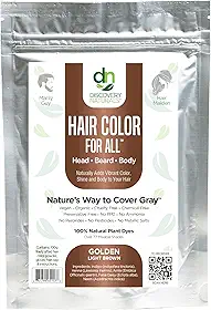 Tintura de cabelo de henna marrom para todos os kits | 100% natural índigo em pó tintura de cabelo e barba (marrom claro dourado) orgânica, herbal e vegana, química e livre de crueldade, cobertura e