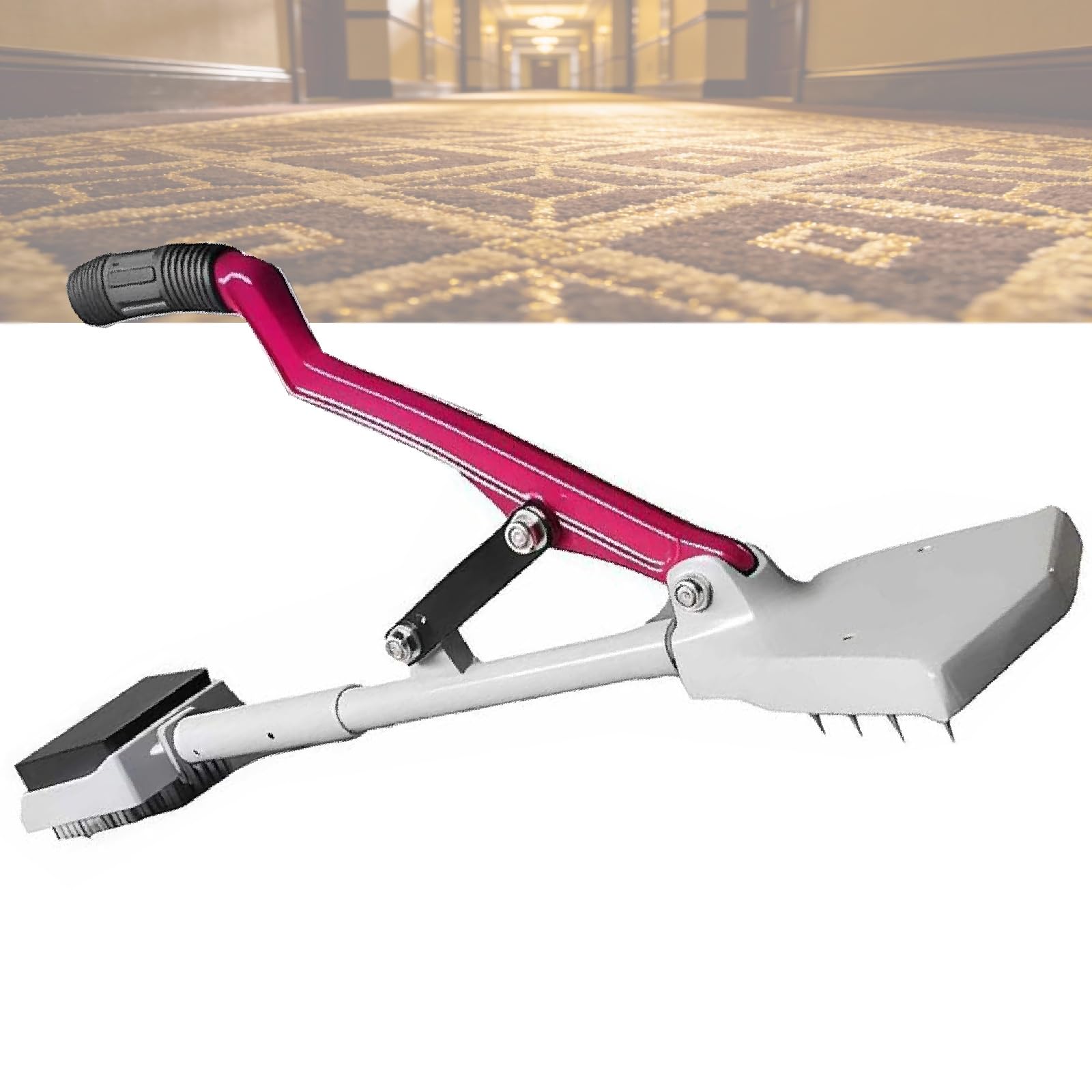 RQLSSSLMXJ Ergonomic Carpet Stretcher with Knee-Safe Design and Non-Slip Handle for Home Improvement