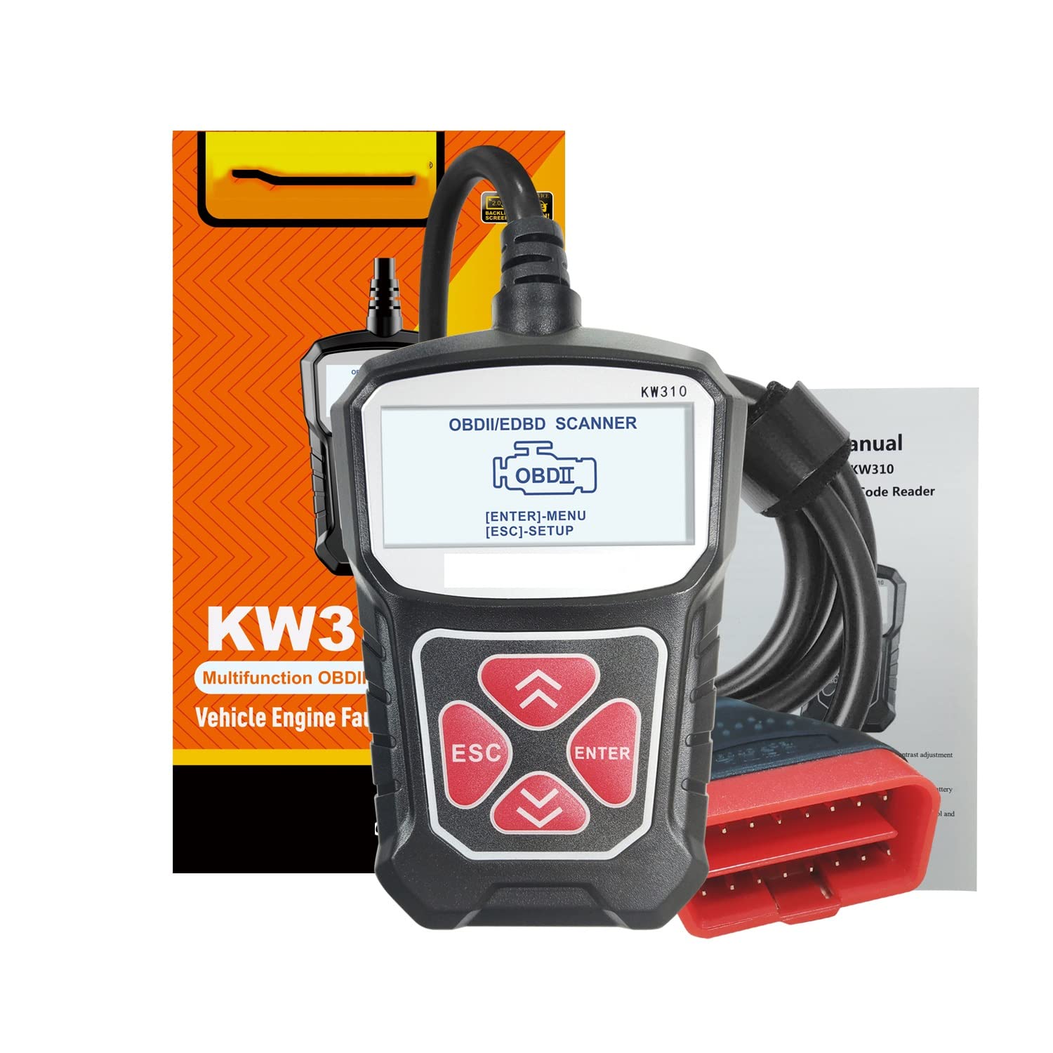 Skaner OBD2 Do Skanera Samochodowego OBD 2 Narzędzie Diagnostyczne Skaner Samochodowy Narzędzia Samochodowe KW310