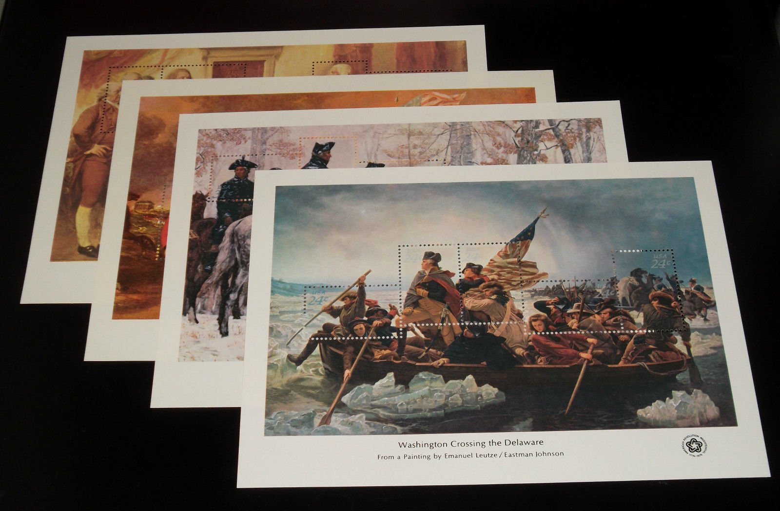 Bicentennial Souvenir Sheets Set of 4 - 13-31 Cent US Stamps Scott 1686-89