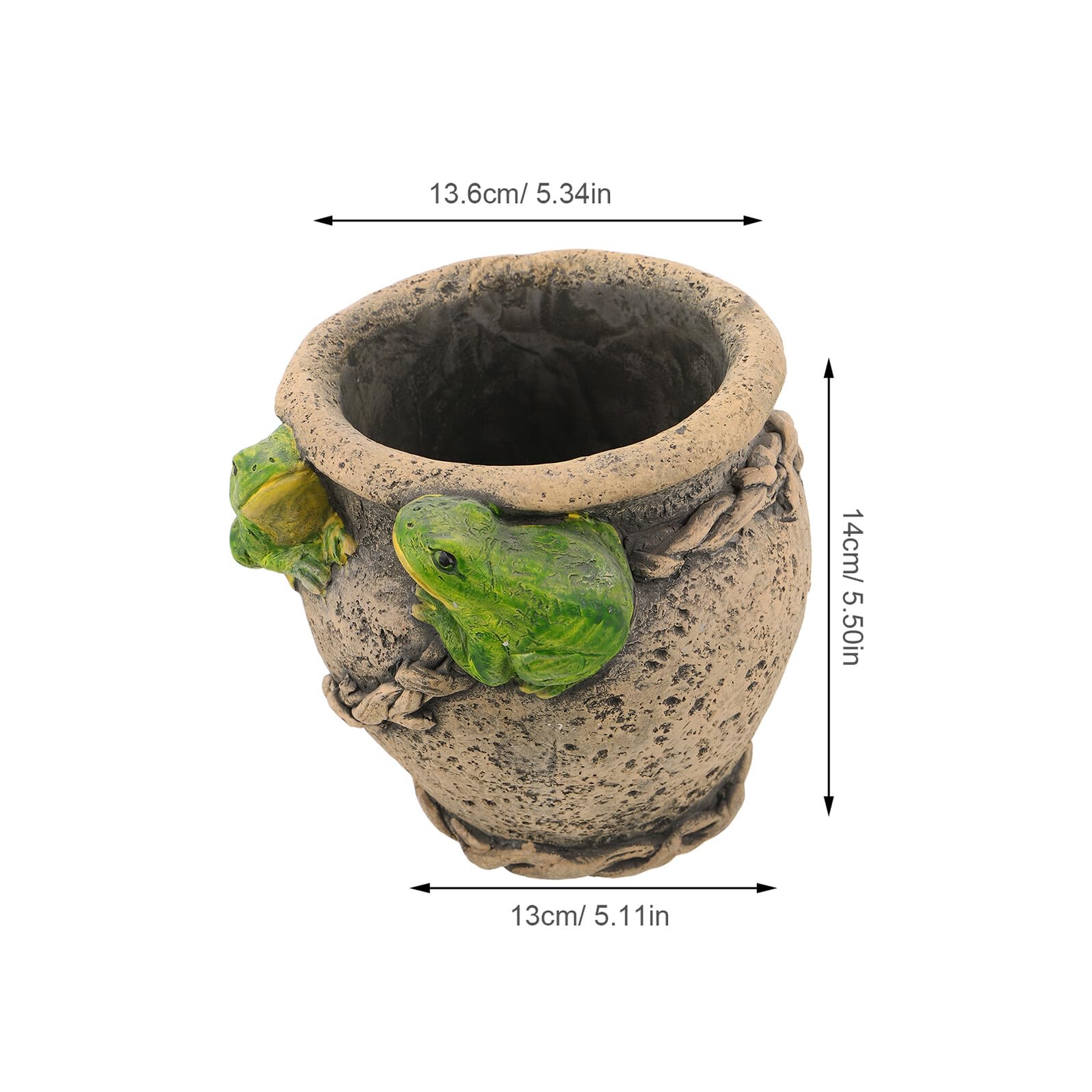 Anneome Mała Ceramiczna Doniczka Kształcie Żaby Ręcznie Wykonany Dekoracyjny Doniczek Sukulenty i Bonsai Ozdobny Pojemnik Rośliny Do Domu i Ogrodu
