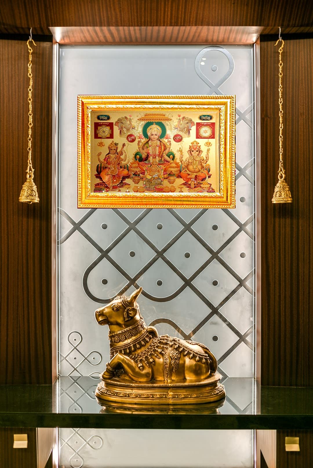 Laxmi Ganesh Saraswati Frame - Hindu God Decor -2 Laxmi Ganesh Saraswati Frame - Hindu God Decor -2