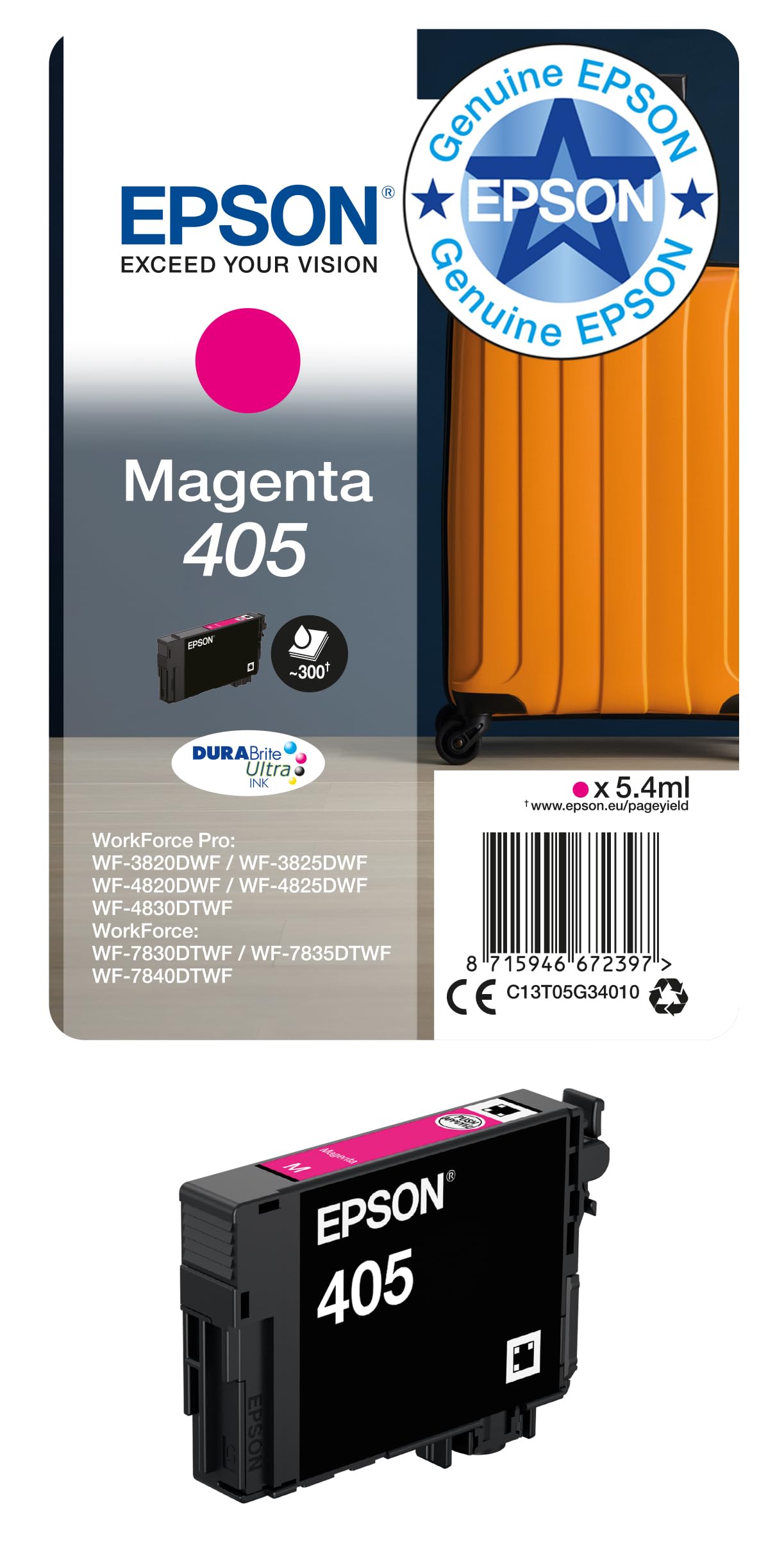 Epson 405 DURABrite Ultra Ink Original Magenta 1 pcs