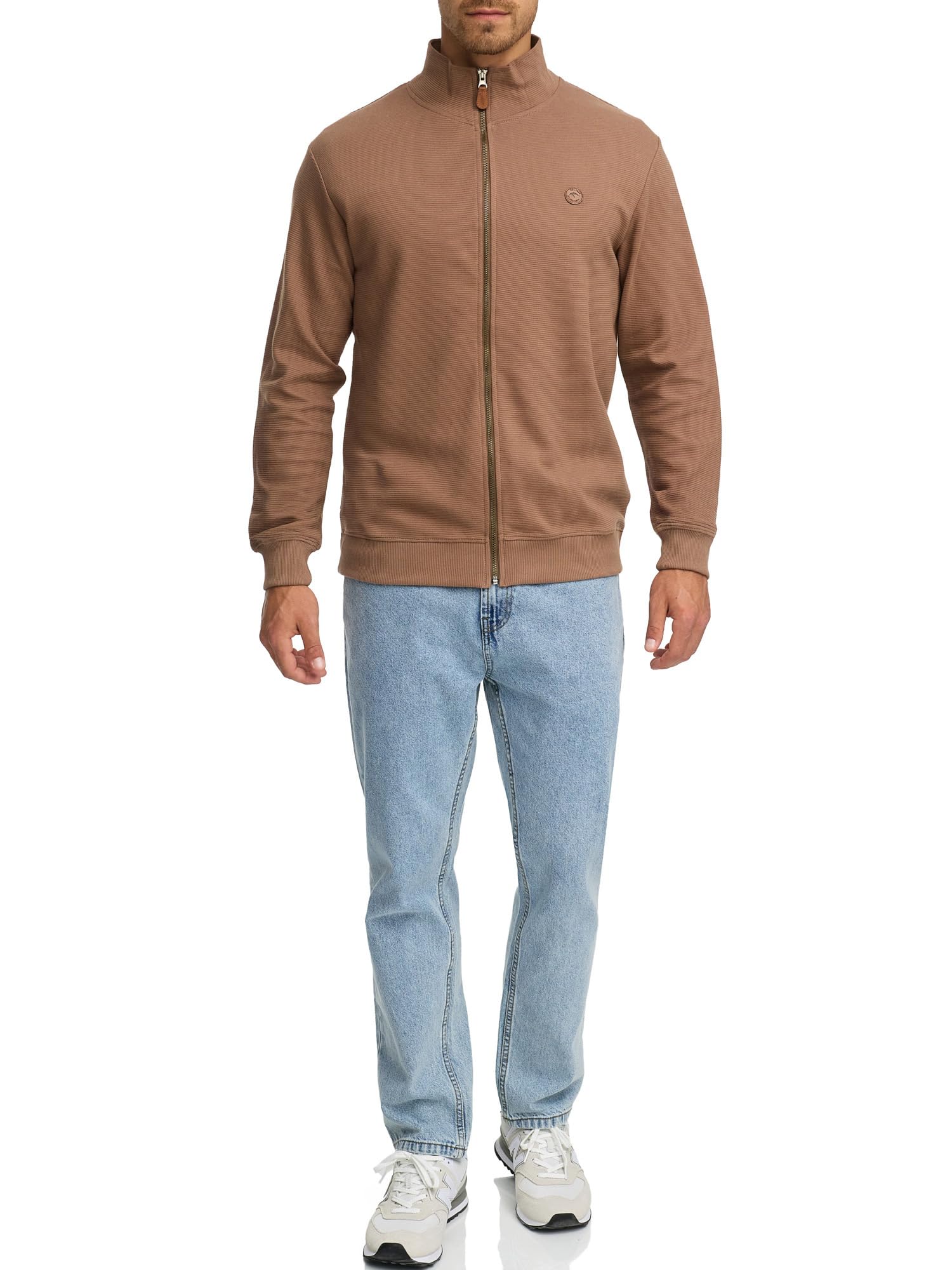 Indicode Chaqueta de punto INGuadalupe para hombre de algodón | Sudadera con puños RIPP para hombre