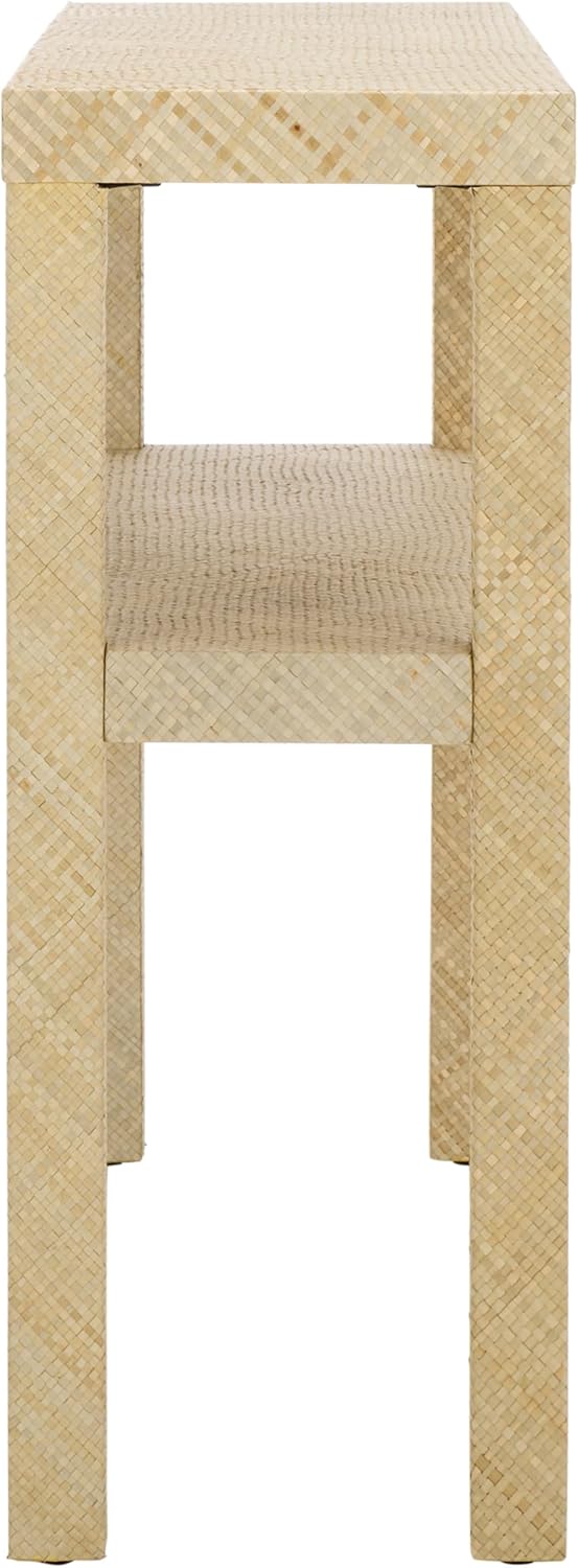 SAFAVIEH Home Collection Apis Natural Raffia 2-Shelf Console Table for Entryway, Living Room, Foyer