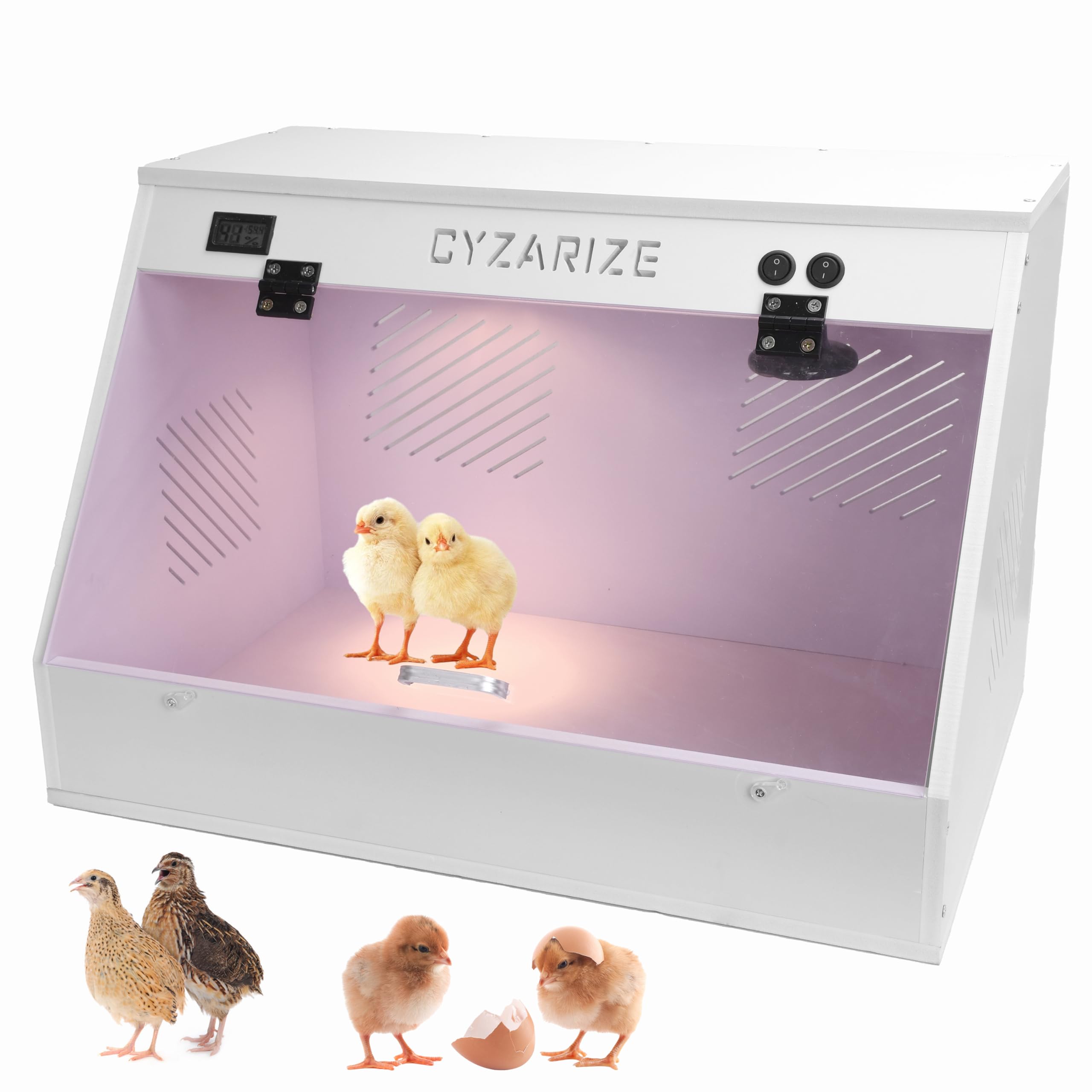 Photo 1 of Chicken Brooder Box Chick Brooding Box with Heat Lamp Ideal for Chicks/Ducks/Quail/Rutin Chicken Brooder Box - Holds 12-18 Chicks
