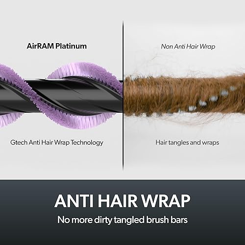 Miniatura 5 de Gtech AirRAM Platinum - Aspiradora inalámbrica  Incluye barra de cepillo anti-pelo  Perfecto para alfombras y suelos de madera dura  Batería