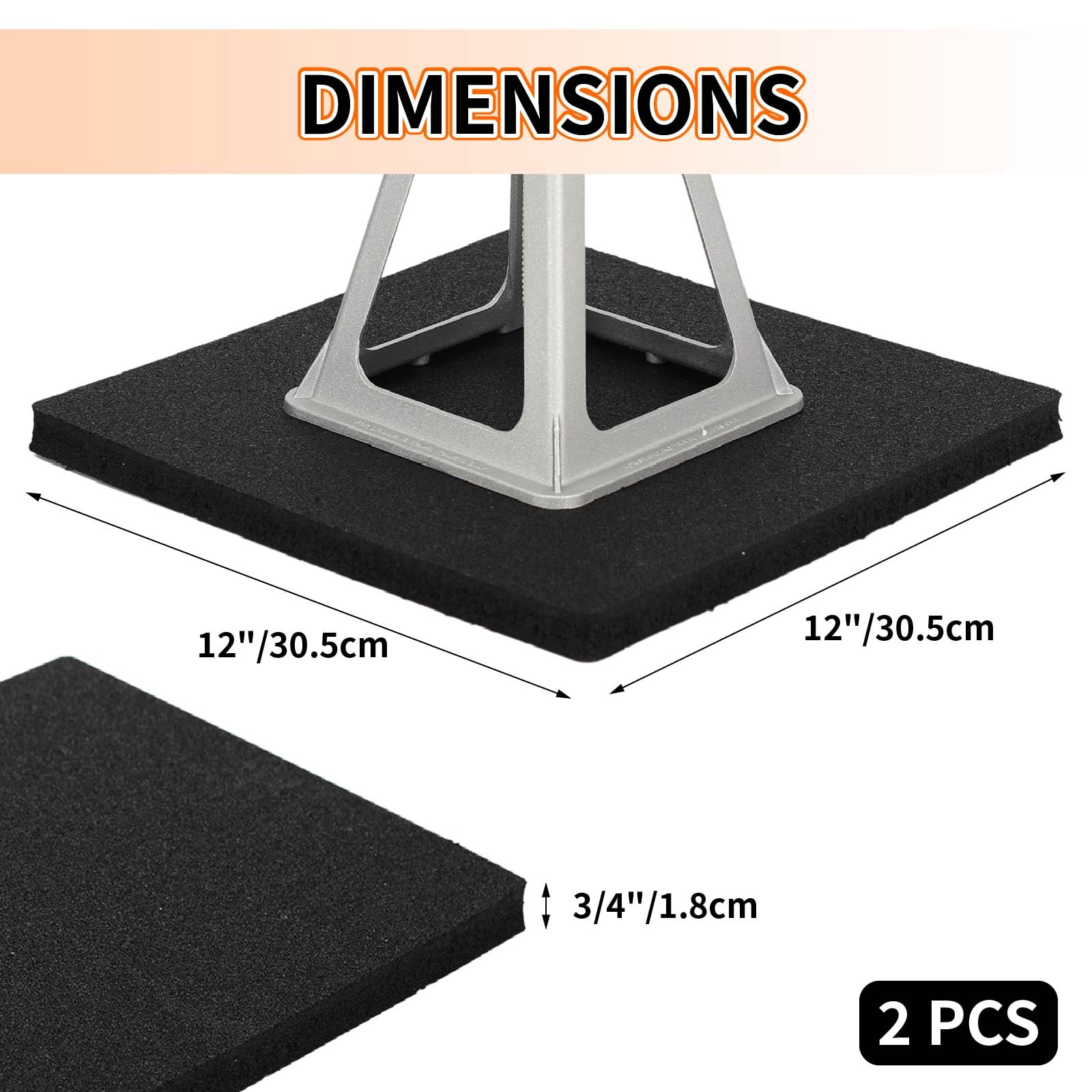 RV Leveling Block Flex Pads, 12 Rubber Jack Pads, Anti