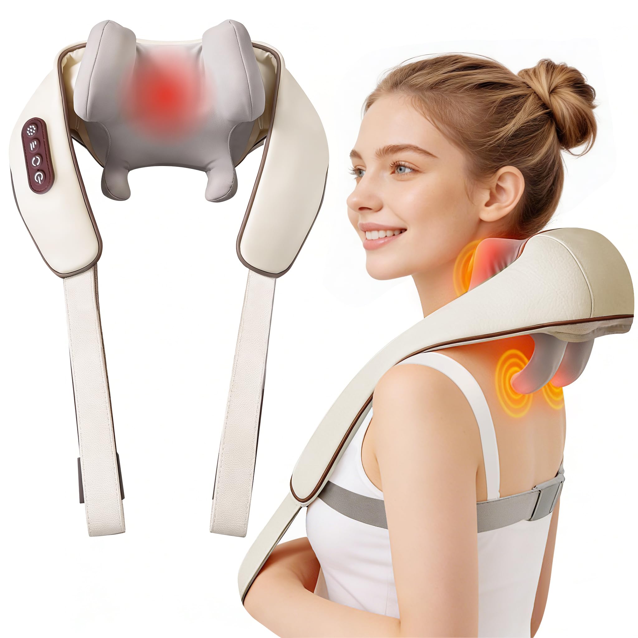 Photo 1 of Caelgrata Cordless Shiatsu Neck and Shoulder Massager with Heat